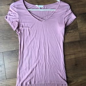 Pink cross cross top.